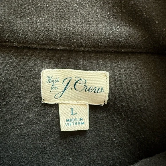 J Crew Half Zip Pullover Black L - Picture 2 of 2